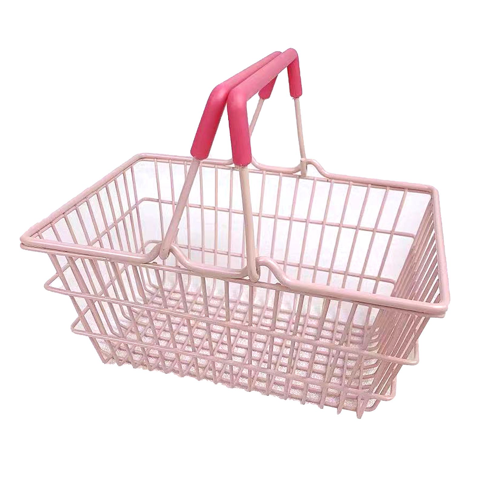 Table Storage Basket Iron Sturdy Stable Healthy Oil Paint Beautiful Portable