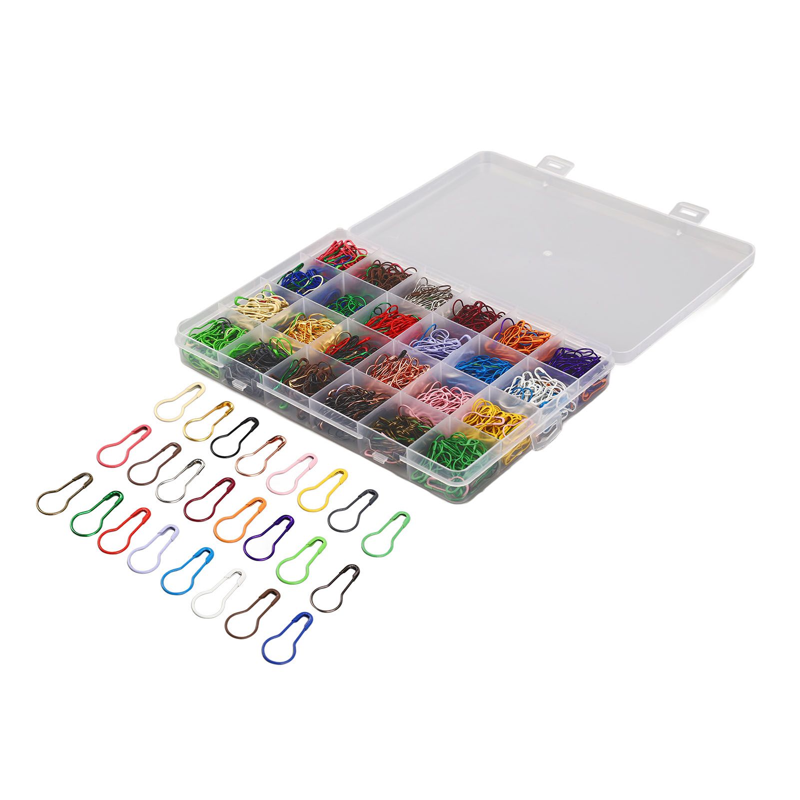 24 Color Gourd Shaped Pin 1200PCS Iron Safety Pins Marker Tag Pin for Clothing view 7