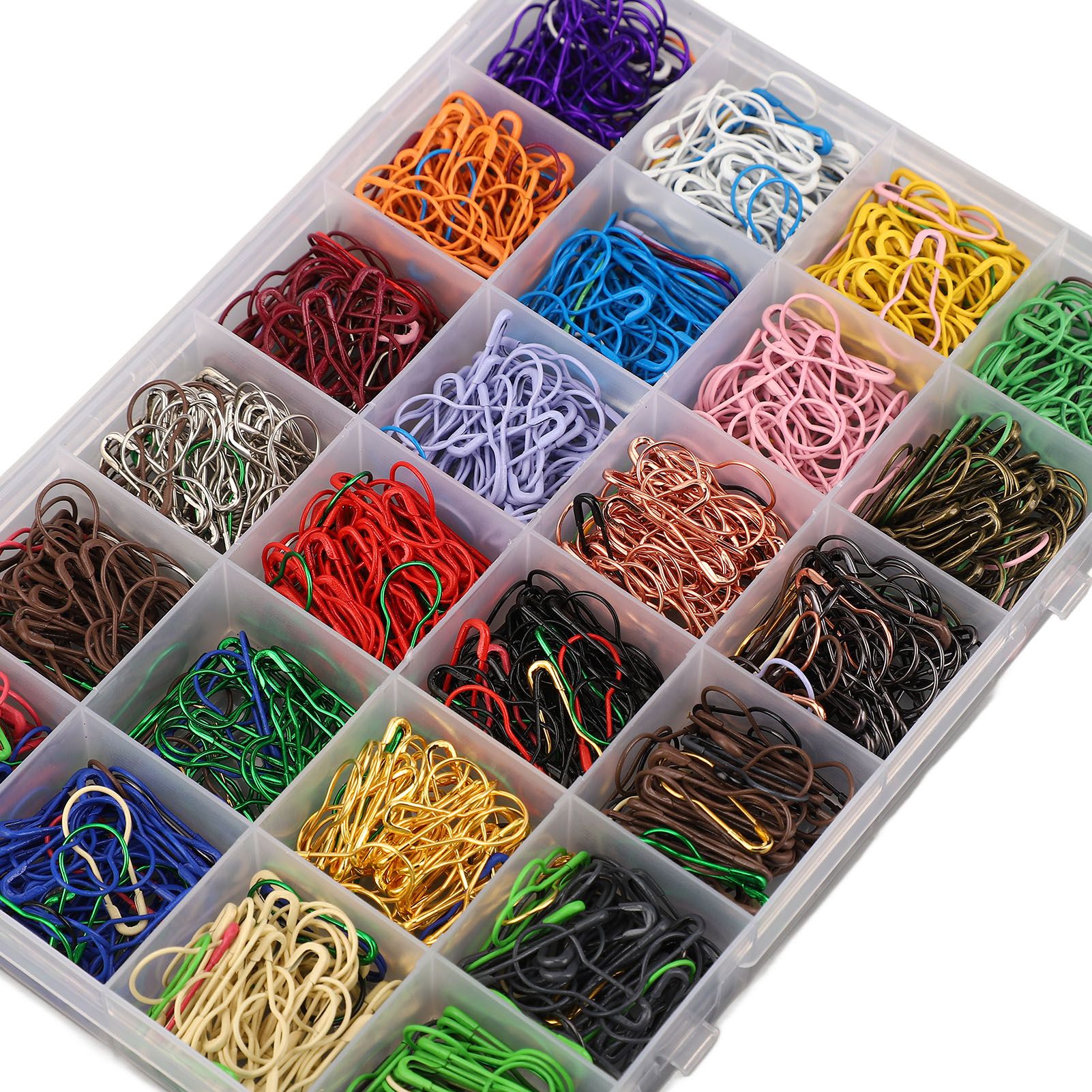 24 Color Gourd Shaped Pin 1200PCS Iron Safety Pins Marker Tag Pin for Clothing view 14