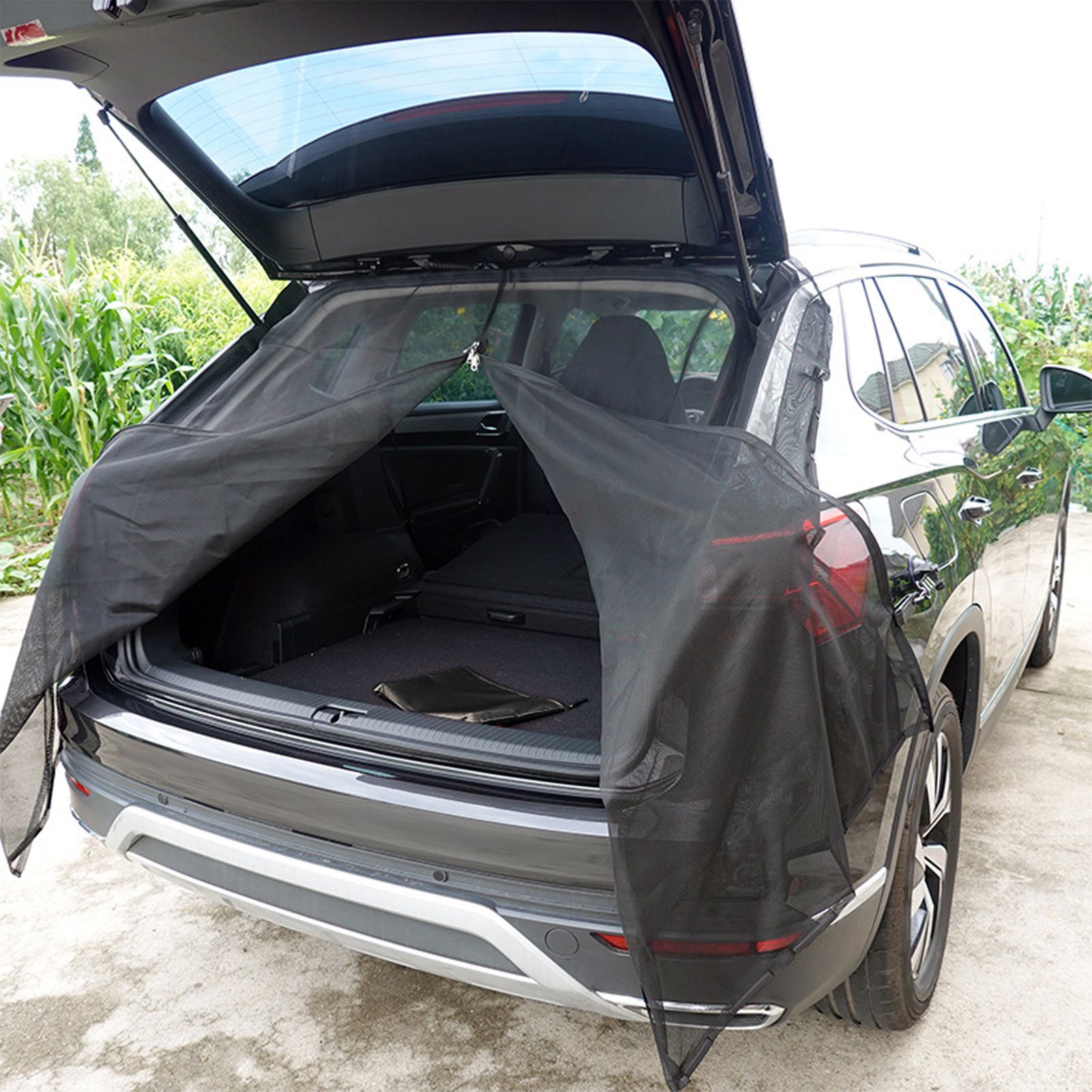 Car Trunk Mosquito Net Breathable Nylon Mesh UV Protection Secret Protection view 11