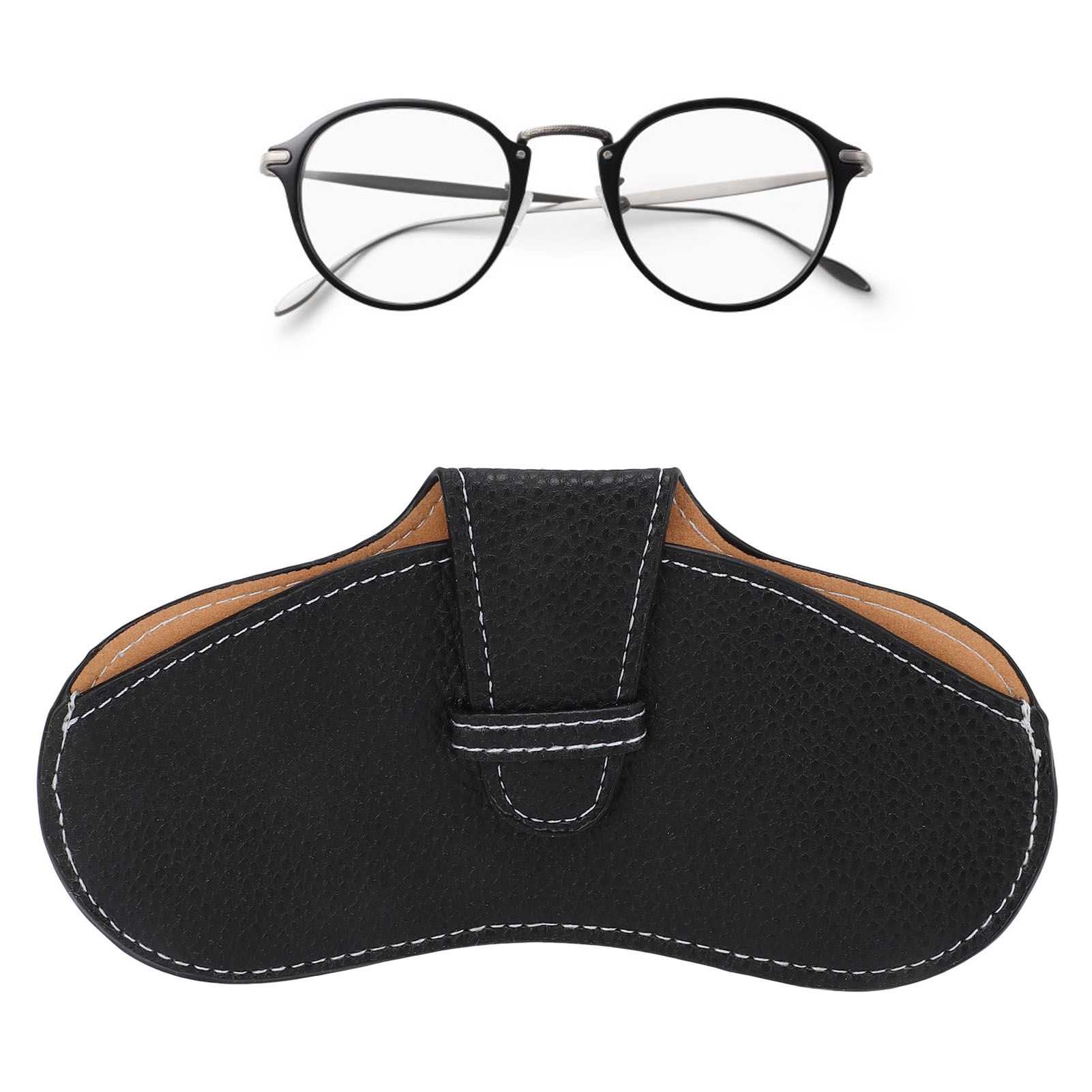 Leather Sunglasses Case Portable PU Leather Eyeglass Case Leather Wear view 11