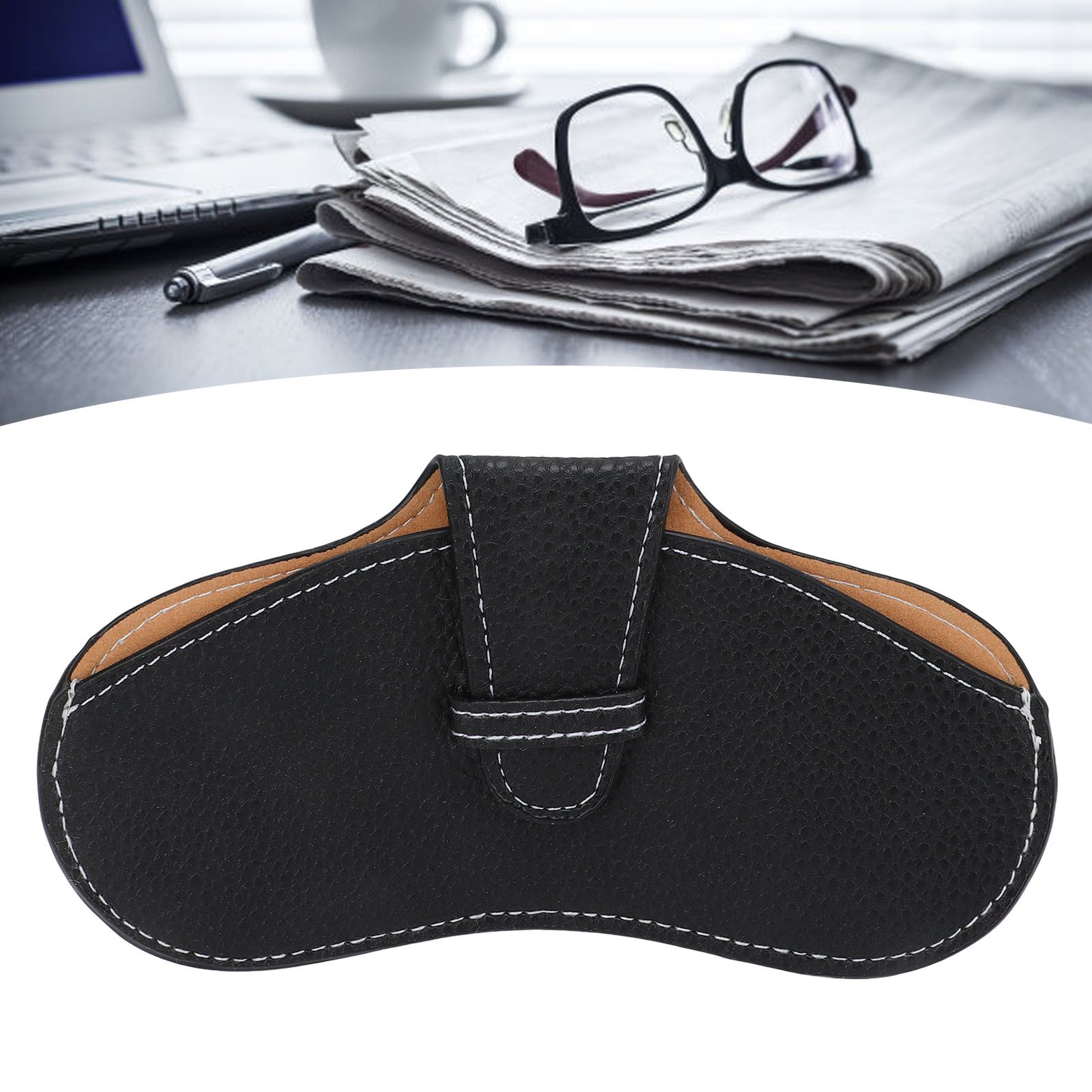 Leather Sunglasses Case Portable PU Leather Eyeglass Case Leather Wear view 12