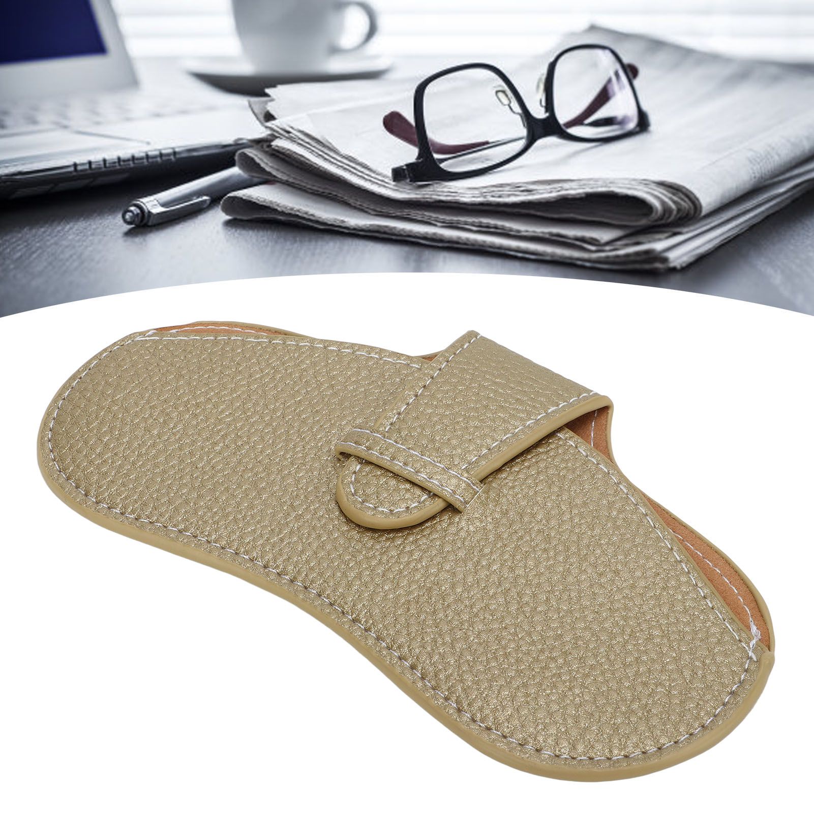 Leather Sunglasses Case Portable PU Leather Eyeglass Case Leather Wear view 12