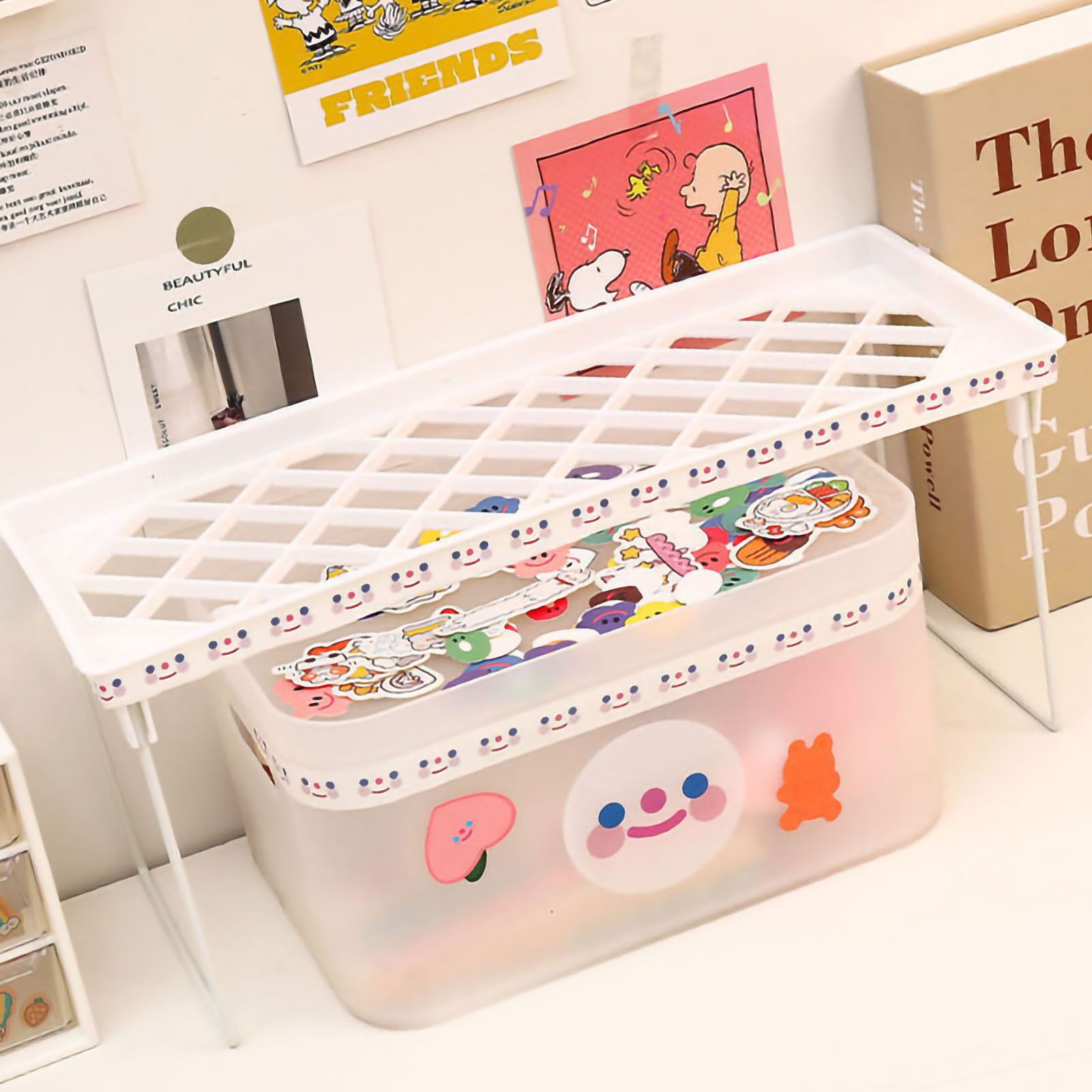 Desktop Foldable Shelf Space Saving Home Desk Storage Layered Rack for view 2