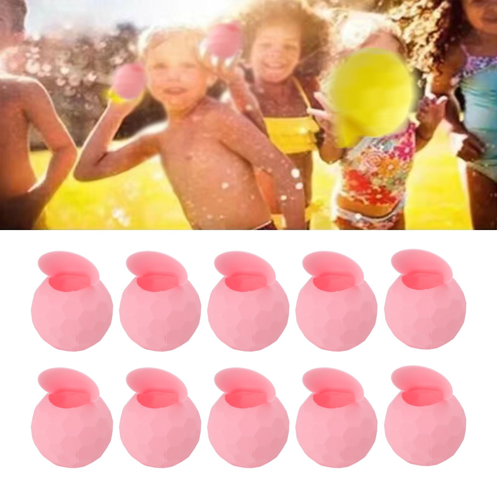 10 Pcs Reusable Water Balloons Silicone Water Balloons Self Sealing Quick Fill view 11