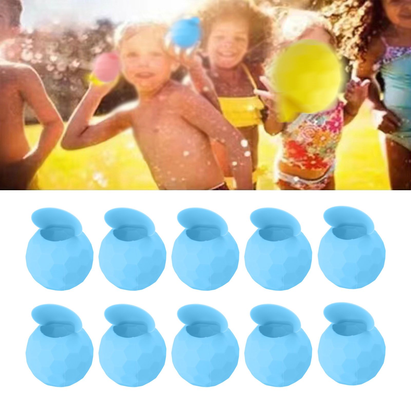 10 Pcs Reusable Water Balloons Silicone Water Balloons Self Sealing Quick Fill view 11