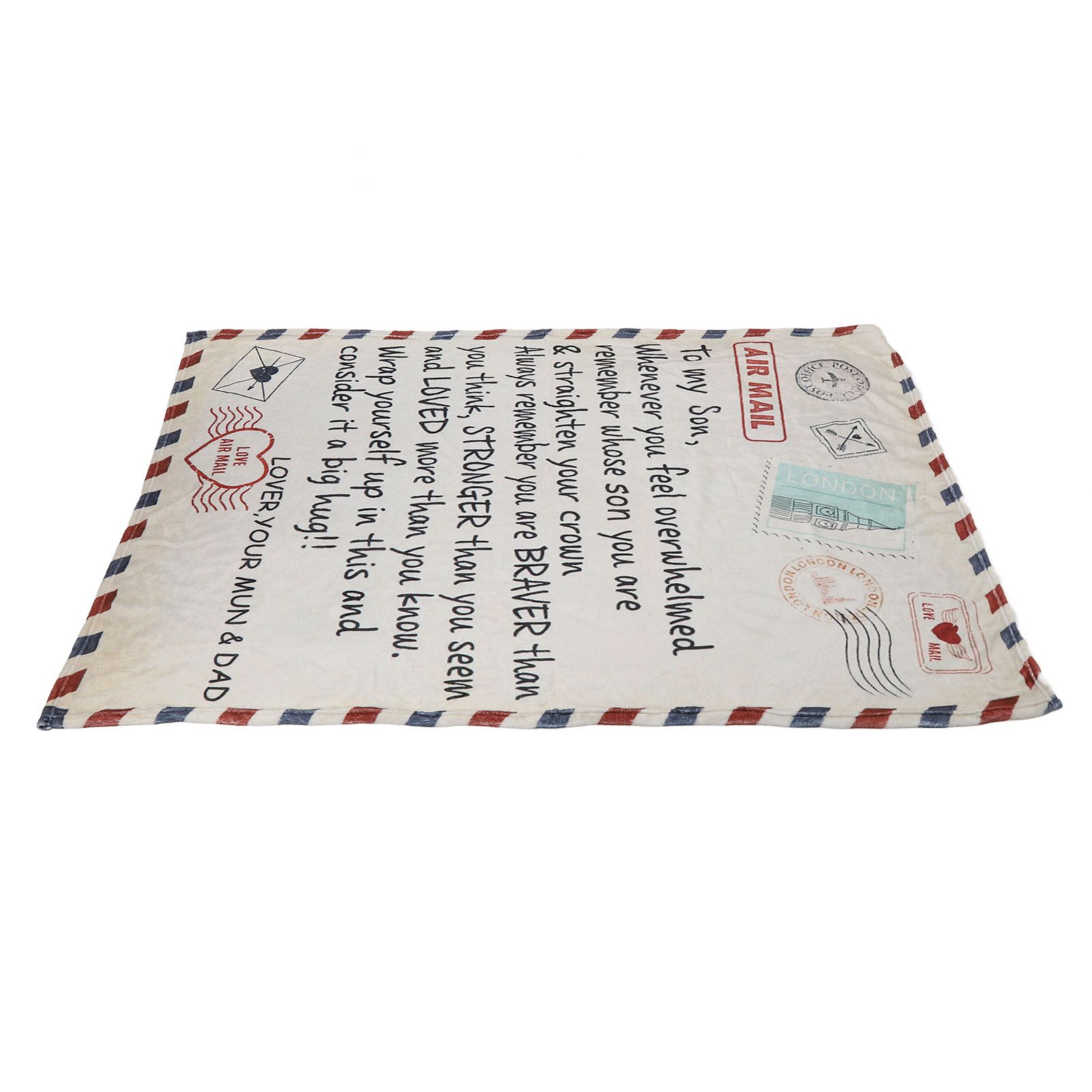 to My Son Blanket Double Sided Soft Skin Friendly Keep Warm Letter Blanket view 7