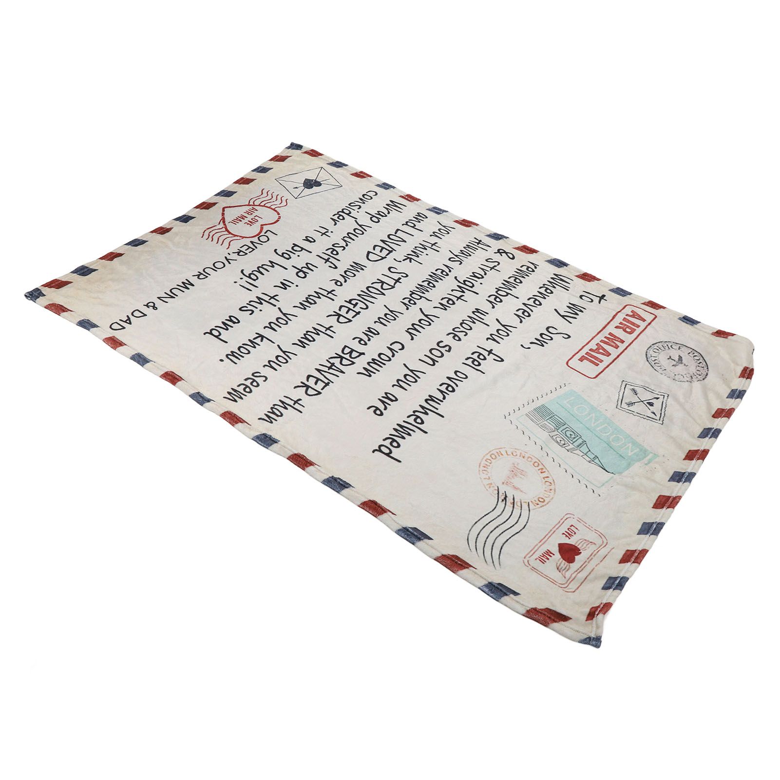 to My Son Blanket Double Sided Soft Skin Friendly Keep Warm Letter Blanket view 6