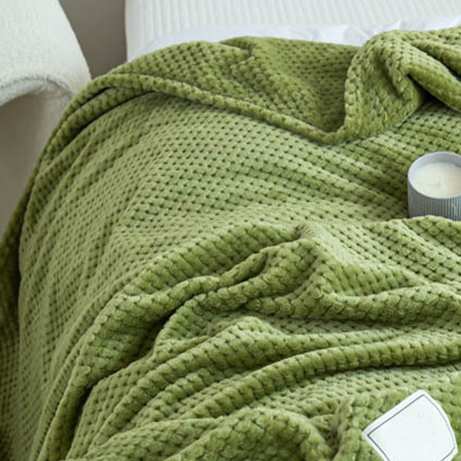 Cooling Blanket Milk Fleece Lattice Jacquard Blanket Summer Cold Single Nap view 3