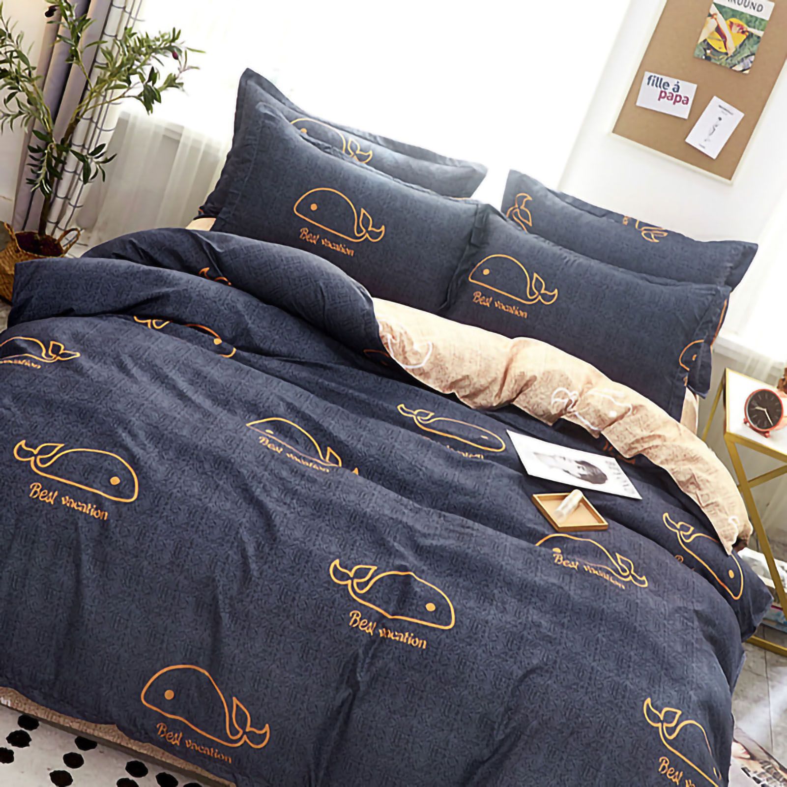 Skin Friendly Quilt Cover Thickened Polyester Soft Brushed Duvet Cover Quilt view 4