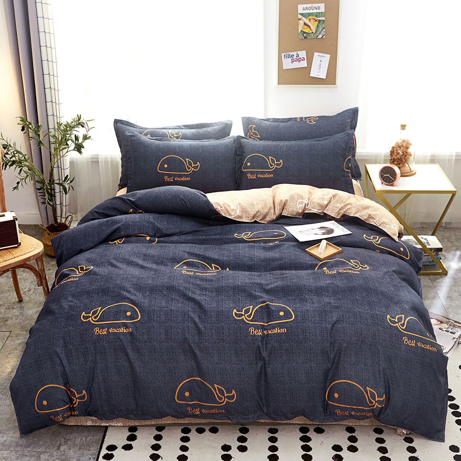 Skin Friendly Quilt Cover Thickened Polyester Soft Brushed Duvet Cover Quilt