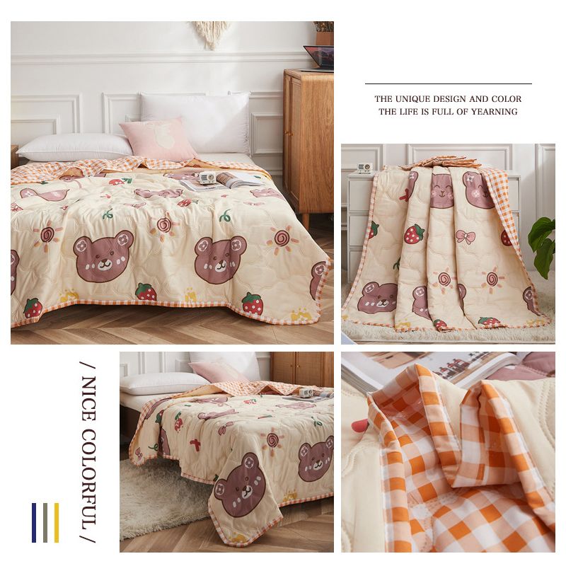 Summer Blanket Polyester Fiber Washable Skin Friendly Summer Quilt Thin view 5