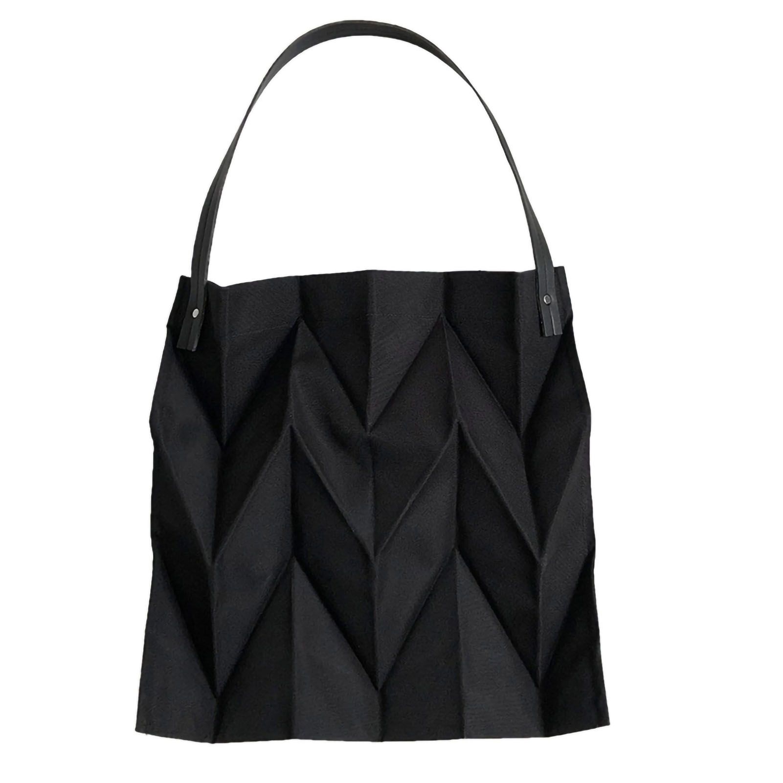 Reusable Tote Bag Large Capacity Fashion Polyline Design Shopping Cloth Bag