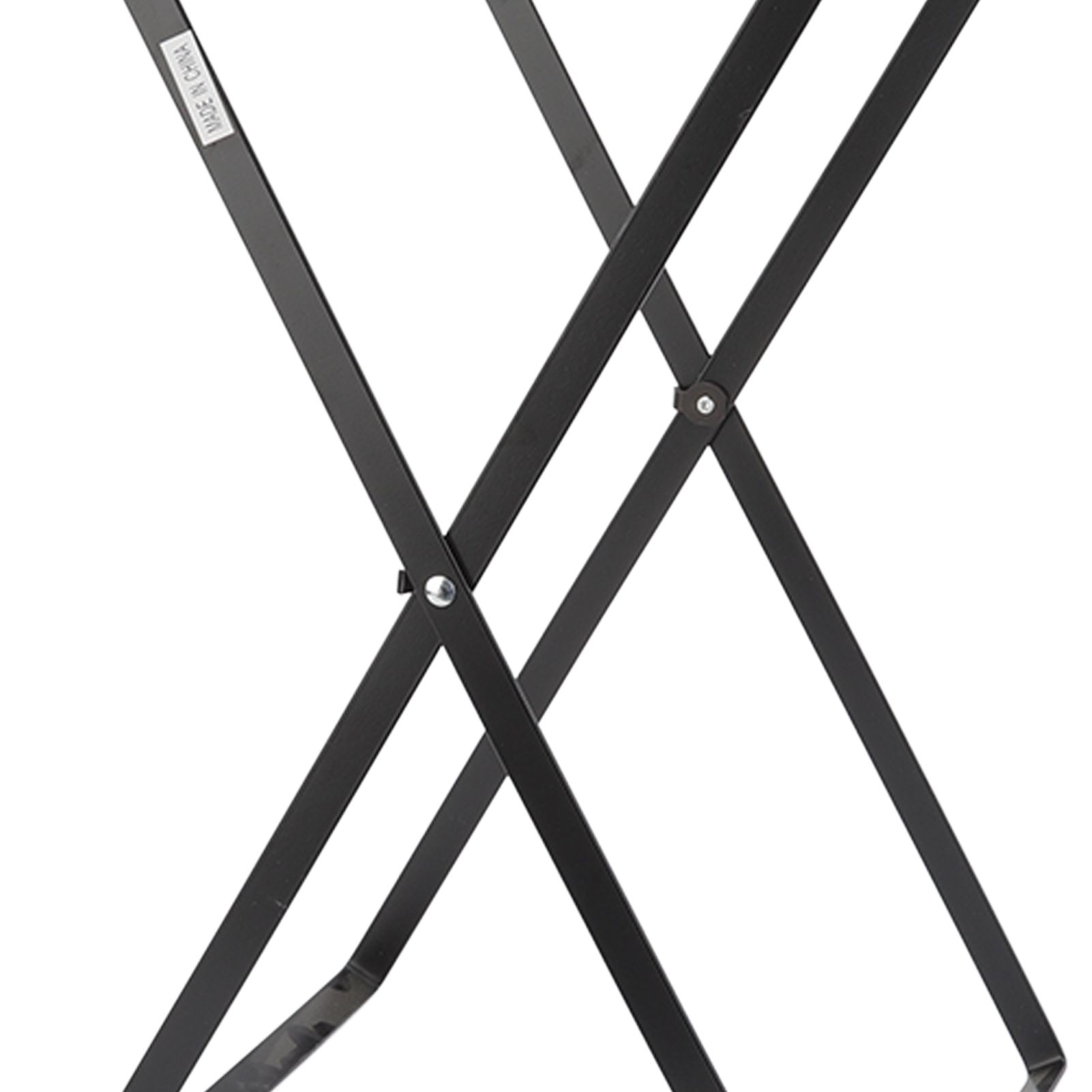 Trash Bag Holder Stand Rubber Wood Handle Iron Stand Flat Appearance Foldable view 13