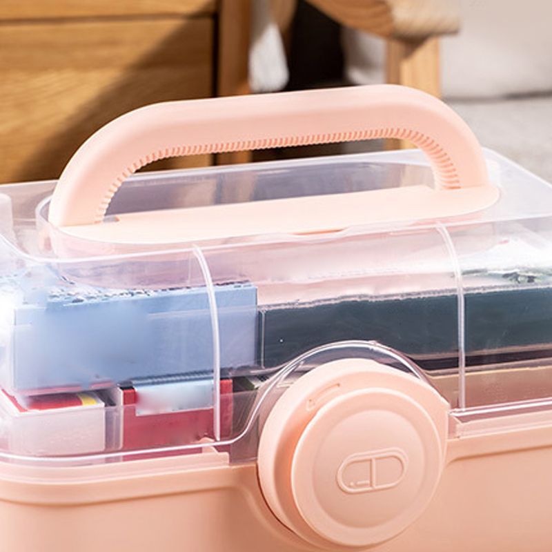 Medicine Storage Box Plastic Multi Layer Large Capacity Medicine Cabinet for view 2