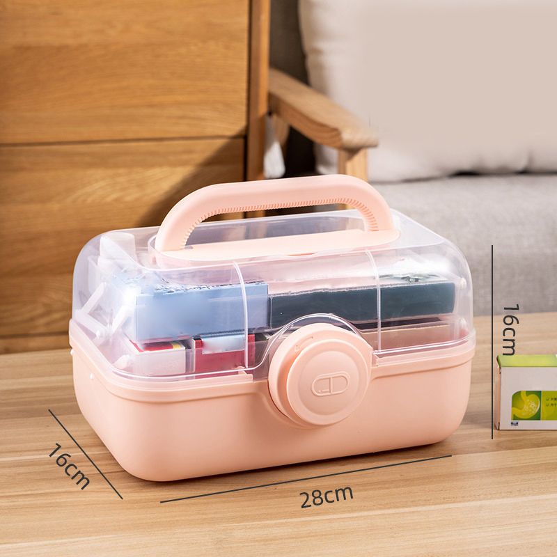 Medicine Storage Box Plastic Multi Layer Large Capacity Medicine Cabinet for view 4