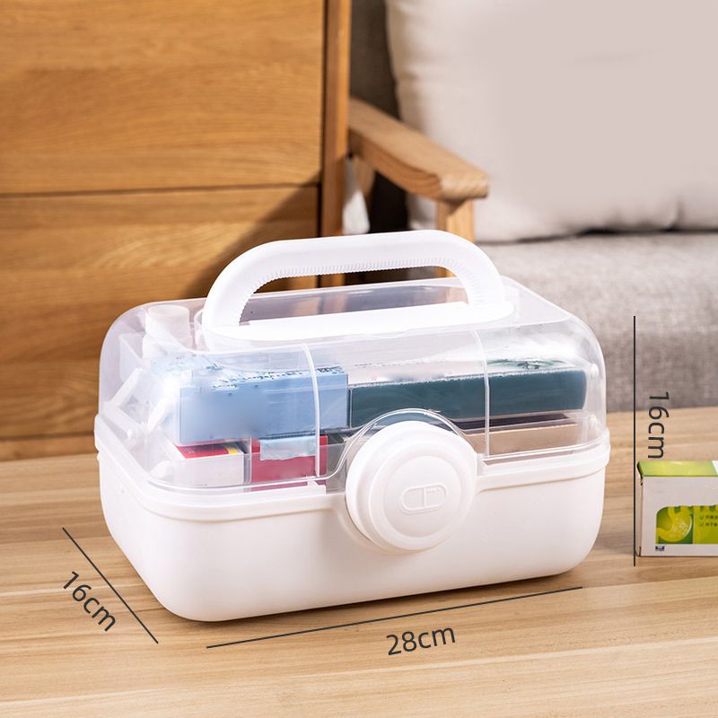 Medicine Storage Box Plastic Multi Layer Large Capacity Medicine Cabinet for view 2