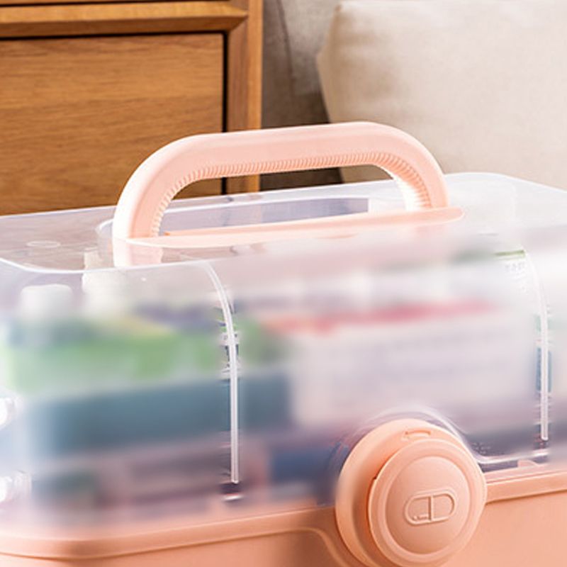 Medicine Storage Box Plastic Multi Layer Large Capacity Medicine Cabinet for view 3