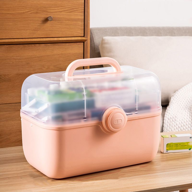 Medicine Storage Box Plastic Multi Layer Large Capacity Medicine Cabinet for view 5