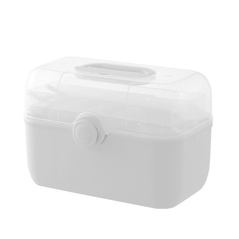 Medicine Storage Box Plastic Multi Layer Large Capacity Medicine Cabinet for