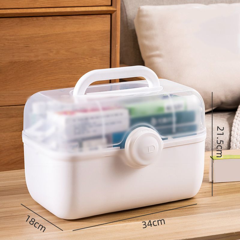 Medicine Storage Box Plastic Multi Layer Large Capacity Medicine Cabinet for view 2