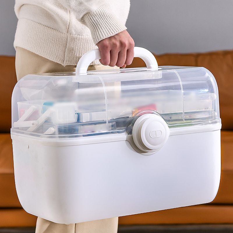 Medicine Storage Box Plastic Multi Layer Large Capacity Medicine Cabinet for view 5