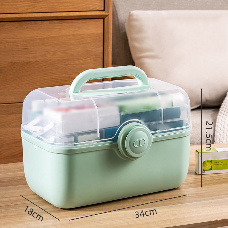 Medicine Storage Box Plastic Multi Layer Large Capacity Medicine Cabinet for view 2