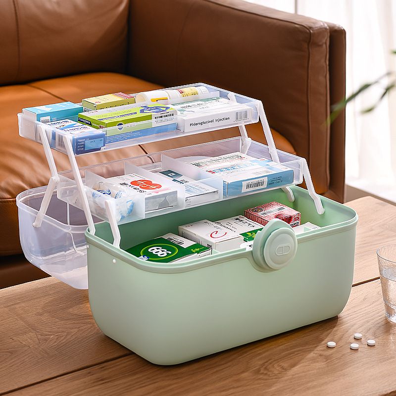 Medicine Storage Box Plastic Multi Layer Large Capacity Medicine Cabinet for view 6