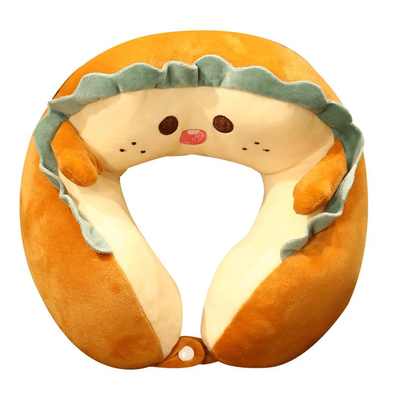 U Shaped Neck Pillow Portable Cute Head Pillow for Office Nap Travel Car