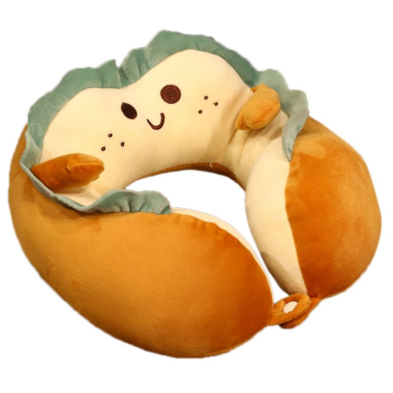 U Shaped Neck Pillow Portable Cute Head Pillow for Office Nap Travel Car