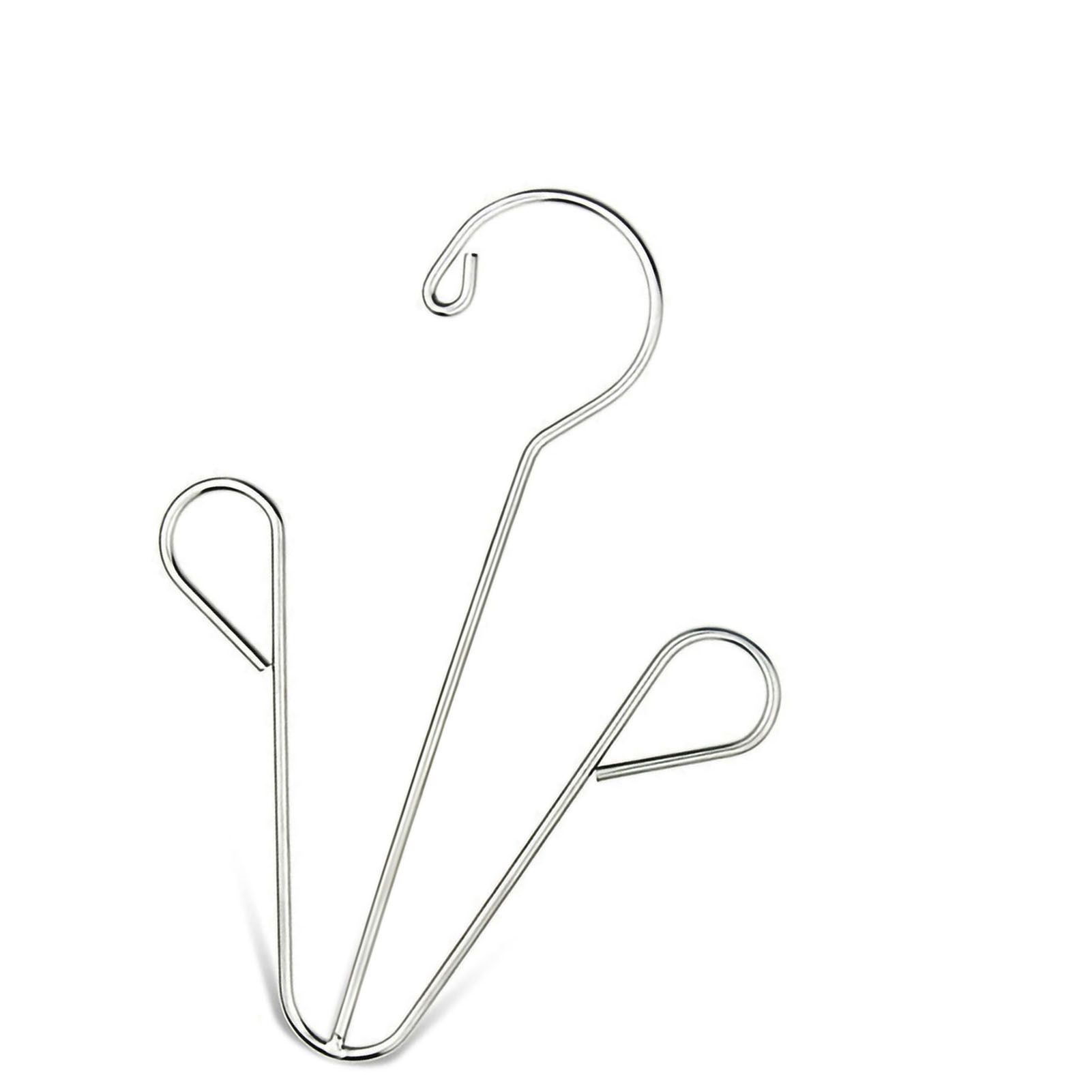 Shoes Hanging Drying Rack Double Hook Stainless Steel Storage Organizer Space view 2