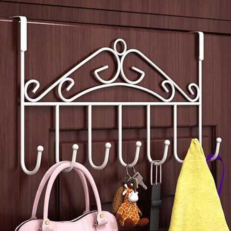 Over The Door Hook Rack Detachable 7 Hooks Door Hanger Organizer for Towels view 3