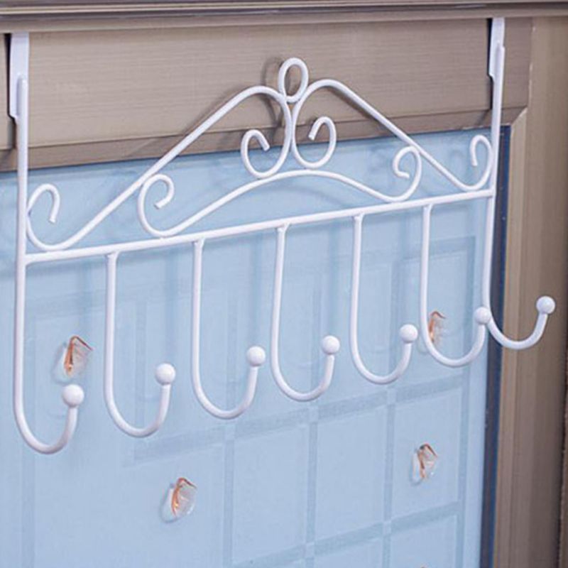 Over The Door Hook Rack Detachable 7 Hooks Door Hanger Organizer for Towels view 4