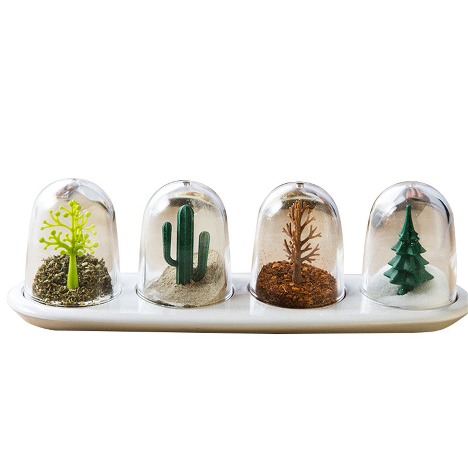 4pcs Seasoning Storage Container Innovative Cute Design Seasoning Shaker