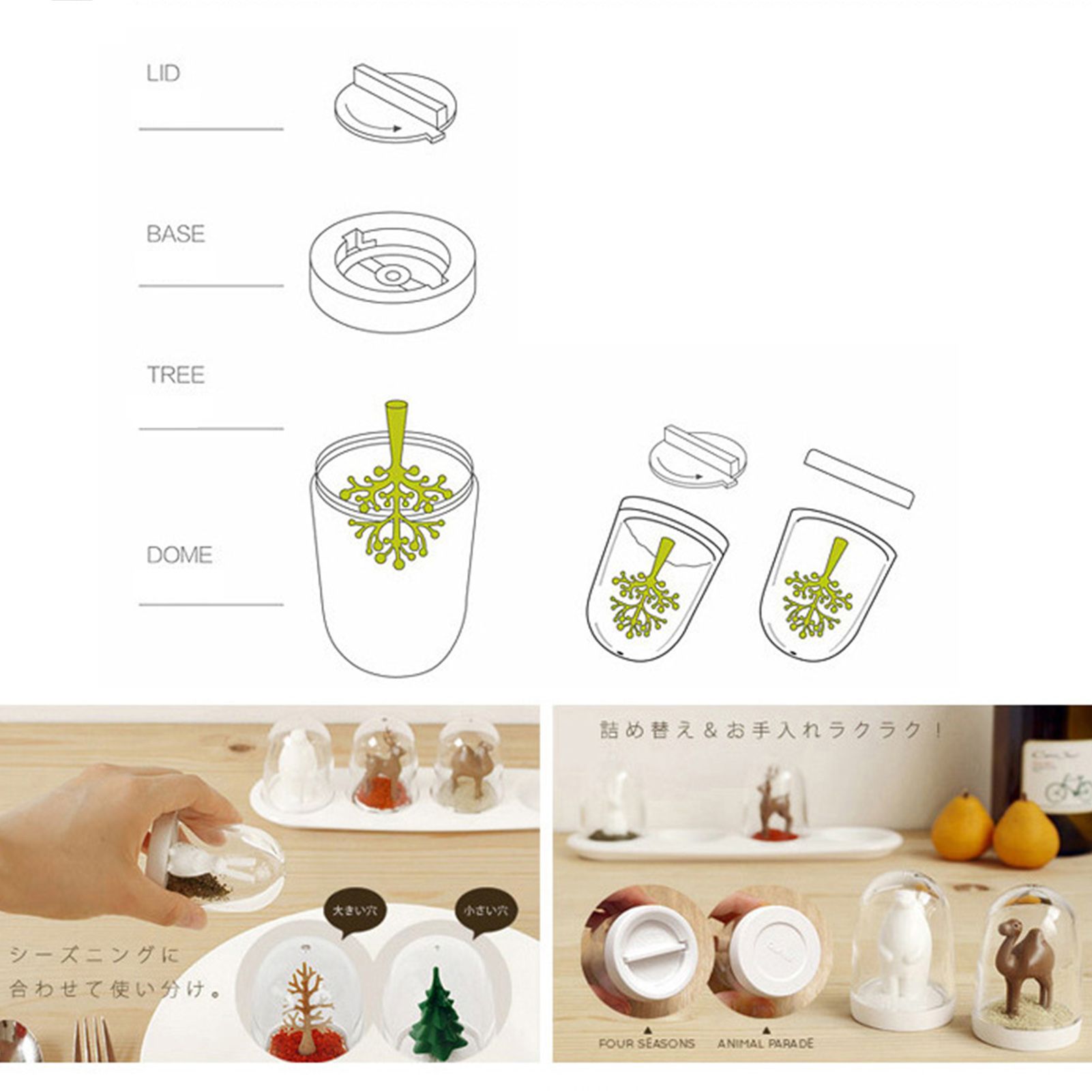 4pcs Seasoning Storage Container Innovative Cute Design Seasoning Shaker view 4