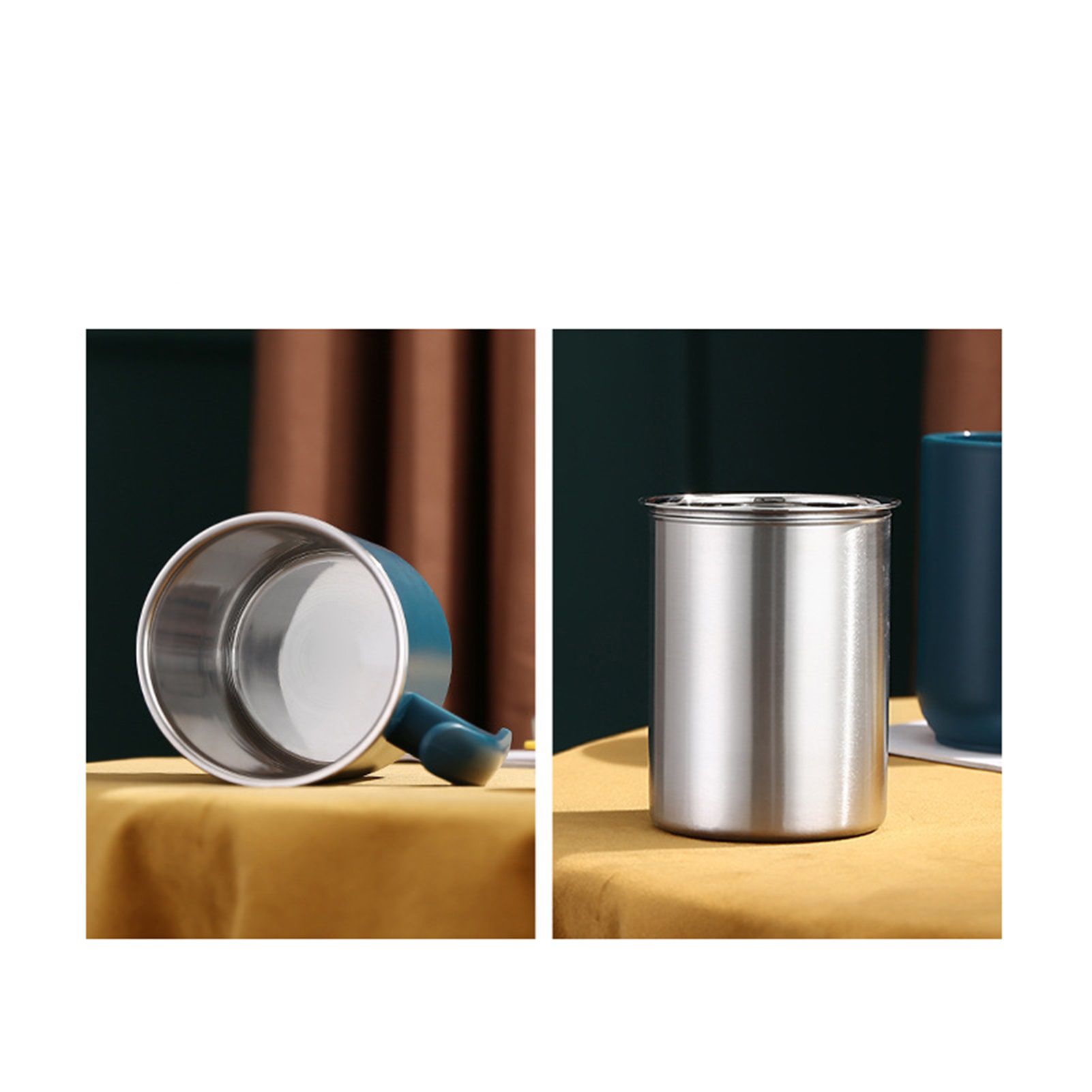 550ml Stainless Steel Double Walled Mugs Leakproof Prevent Scalding Frosted view 5
