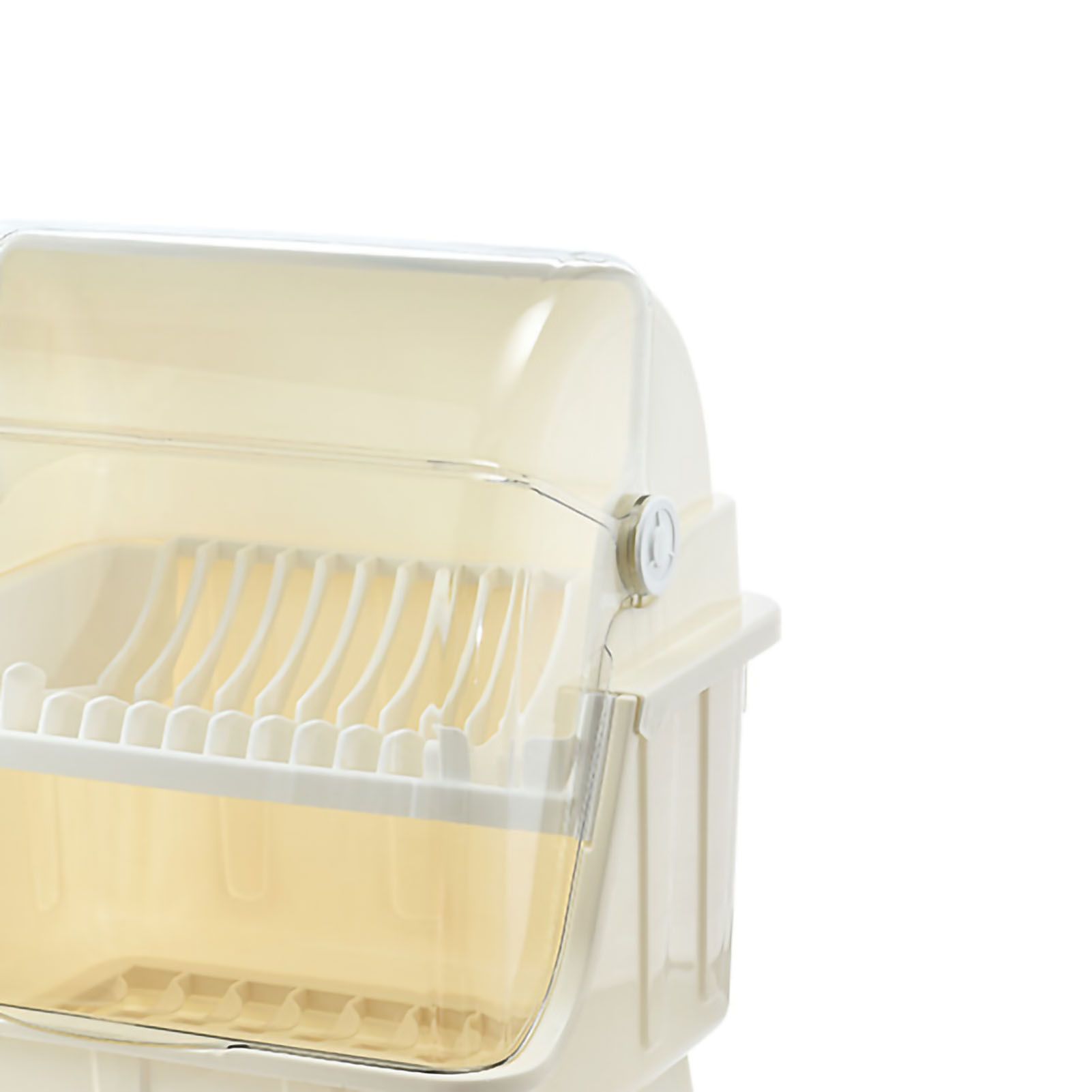Cutlery Dish Drainer Rack with Lid Cover Multifunctional Kitchen Tableware view 2