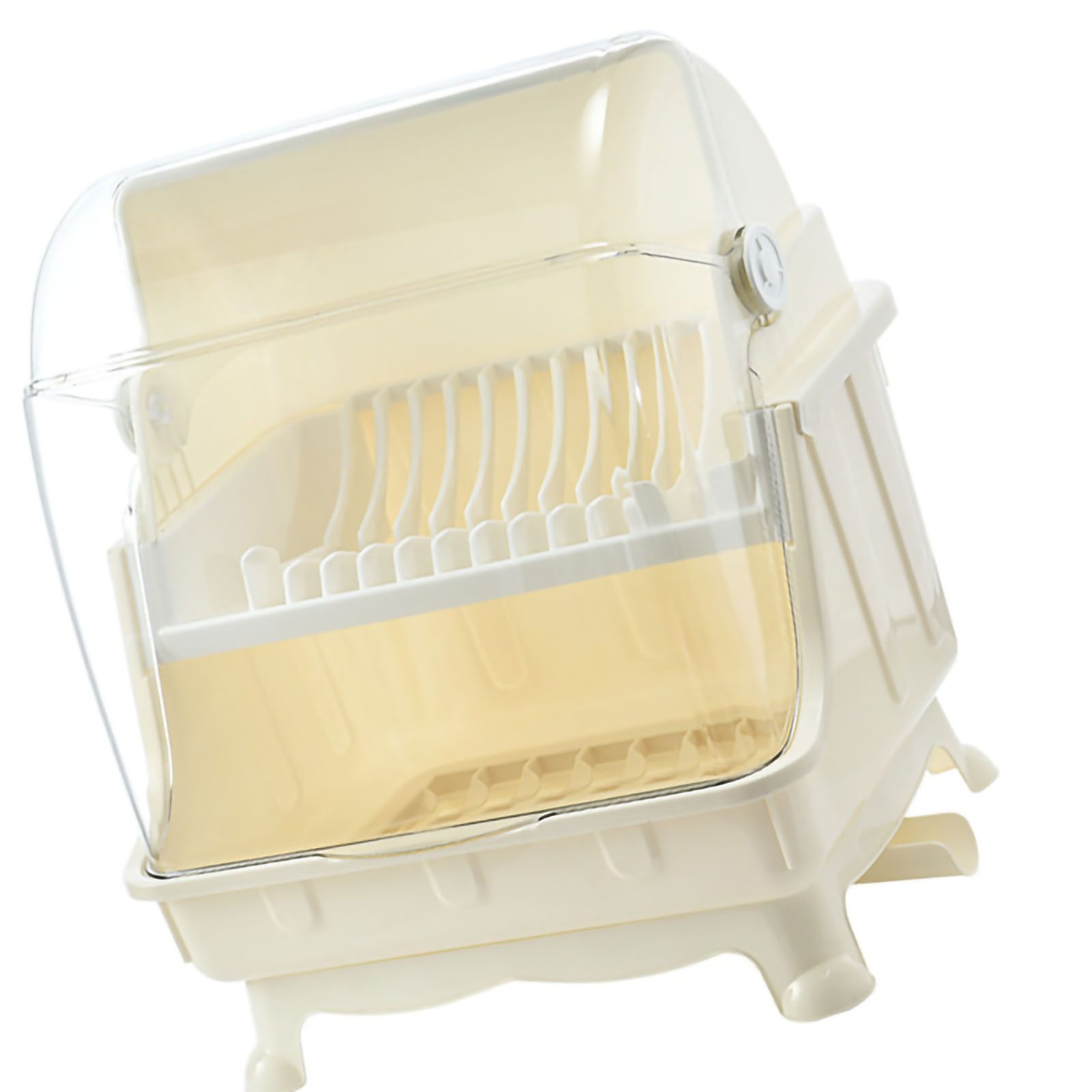 Cutlery Dish Drainer Rack with Lid Cover Multifunctional Kitchen Tableware view 4