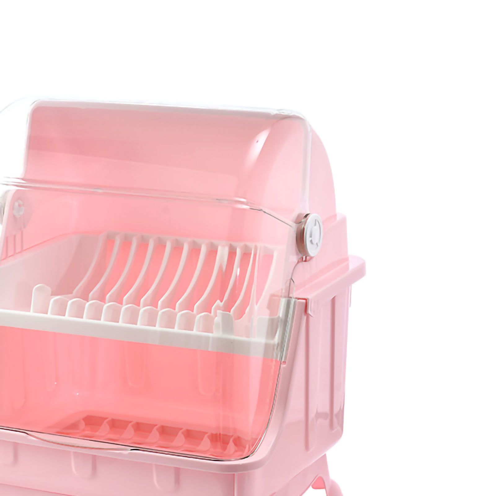 Cutlery Dish Drainer Rack with Lid Cover Multifunctional Kitchen Tableware view 5