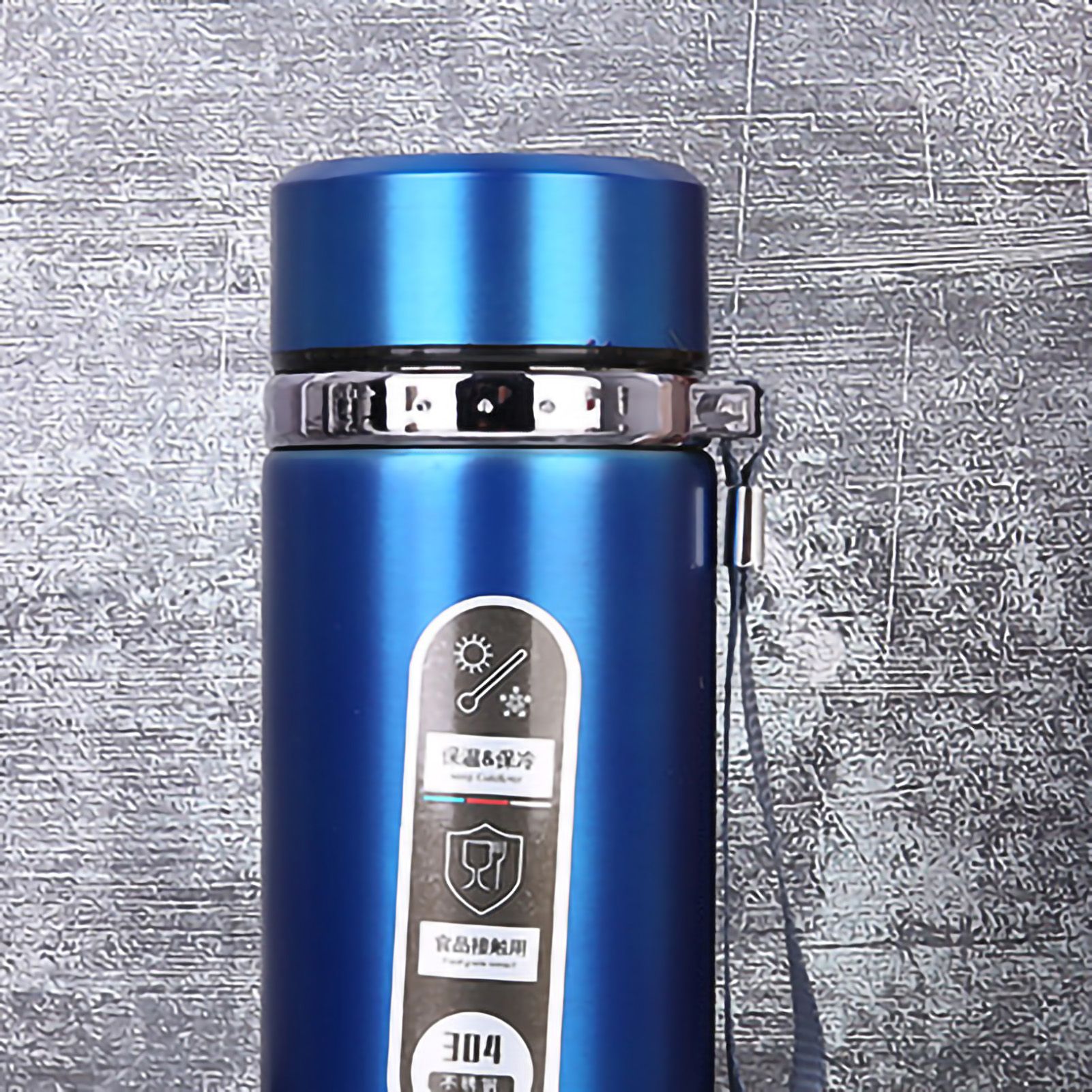 Vacuum Cup Stainless Steel Portable Large Mouth Insulated Bottle with Hand view 5