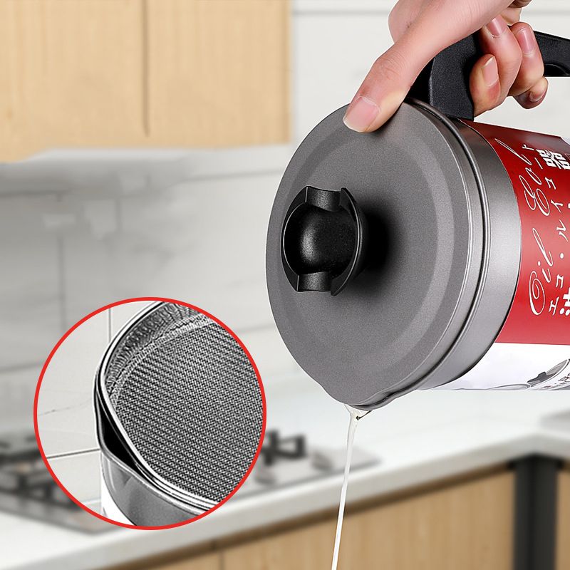Residue Filter Oil Can Stainless Steel Large Capacity Kitchen Fat Storage view 4
