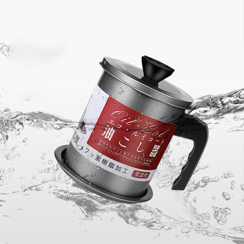 Residue Filter Oil Can Stainless Steel Large Capacity Kitchen Fat Storage view 6