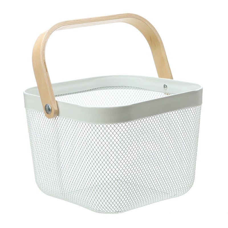 Fruit Colander Metal Material Comfortable Portable Handle Wear Resistant
