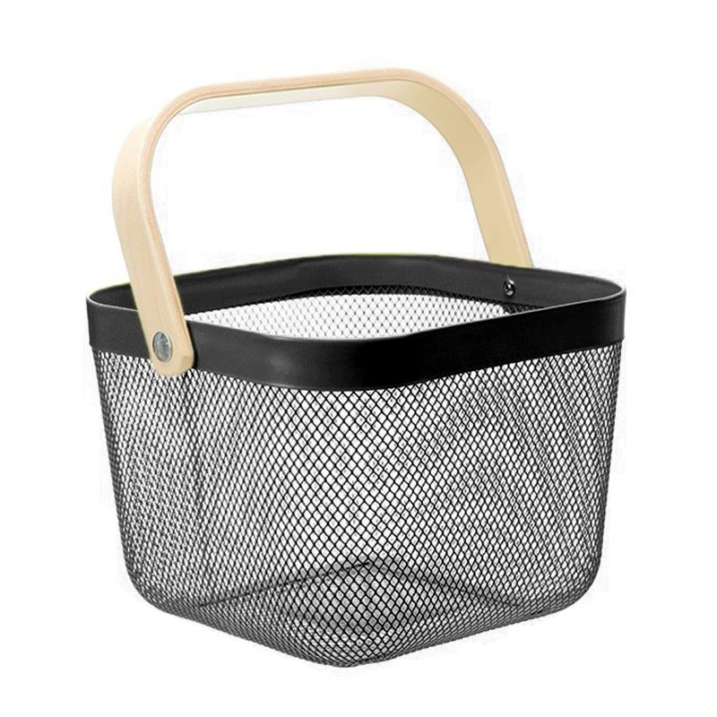Fruit Colander Metal Material Comfortable Portable Handle Wear Resistant