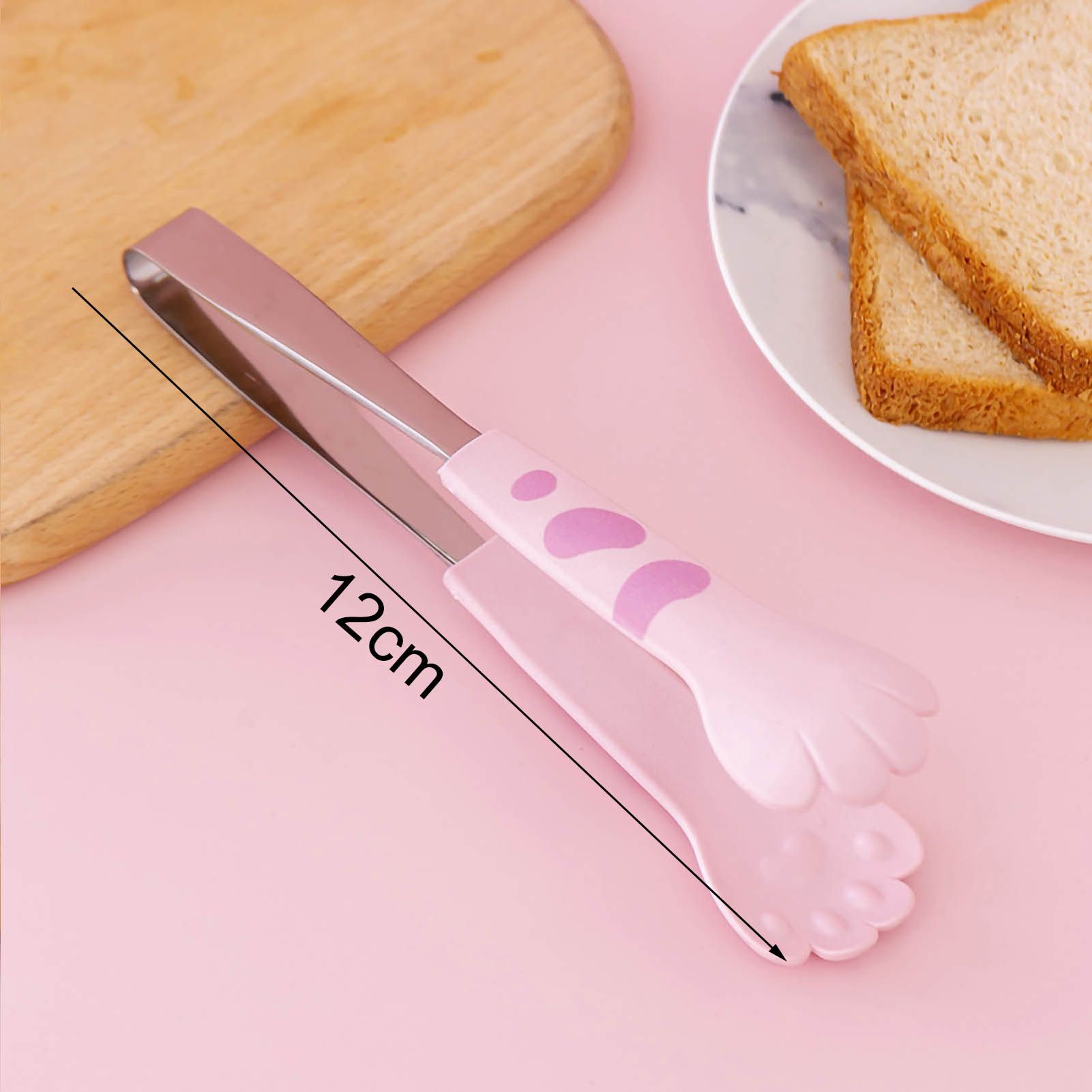 Kitchen Cooking Tong Cute Cat Paw Shape Stainless Steel Small Salad Barbecue view 6