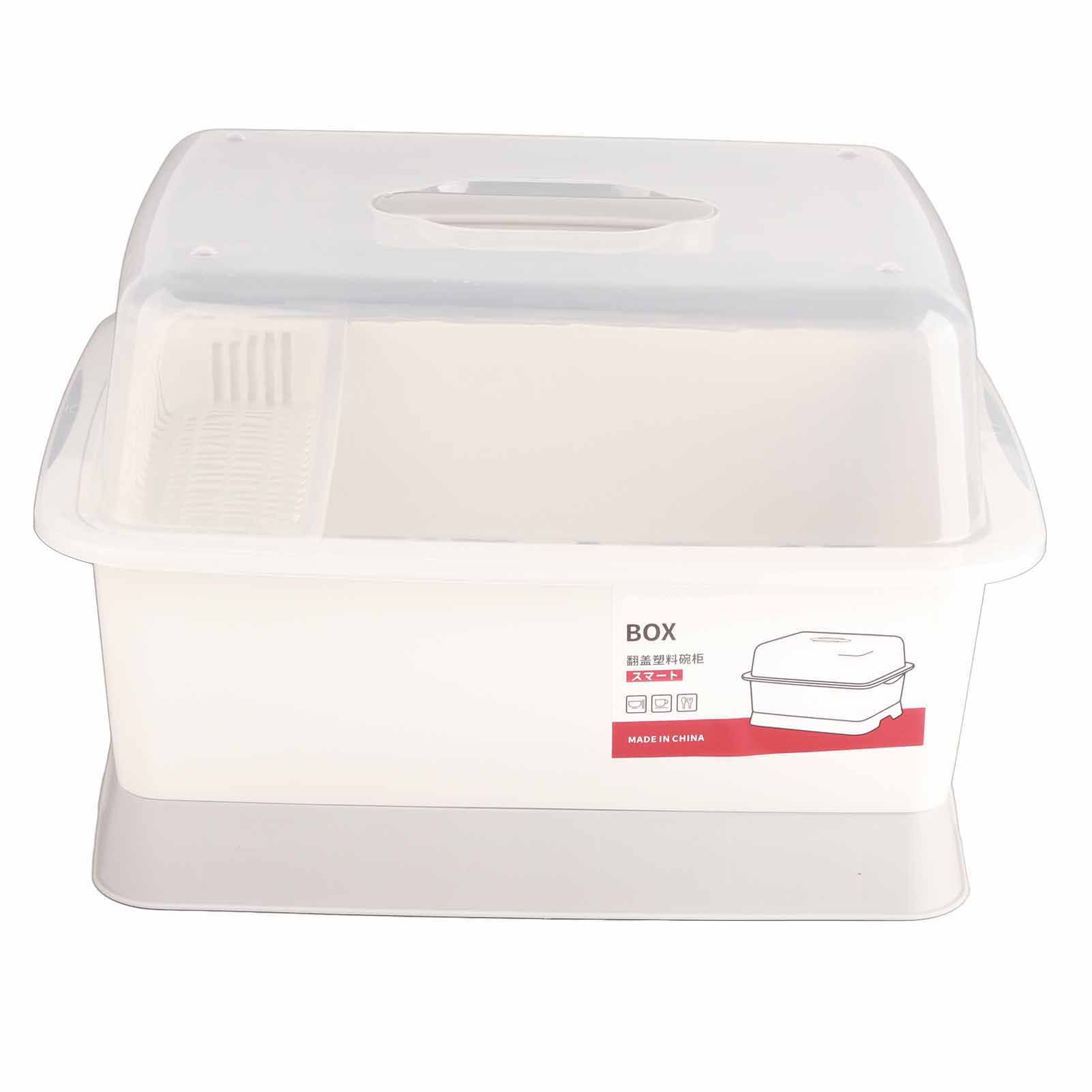 Dish Drainer Minimalist Dustproof Space Saving Dish Drying Bowl with Lid for
