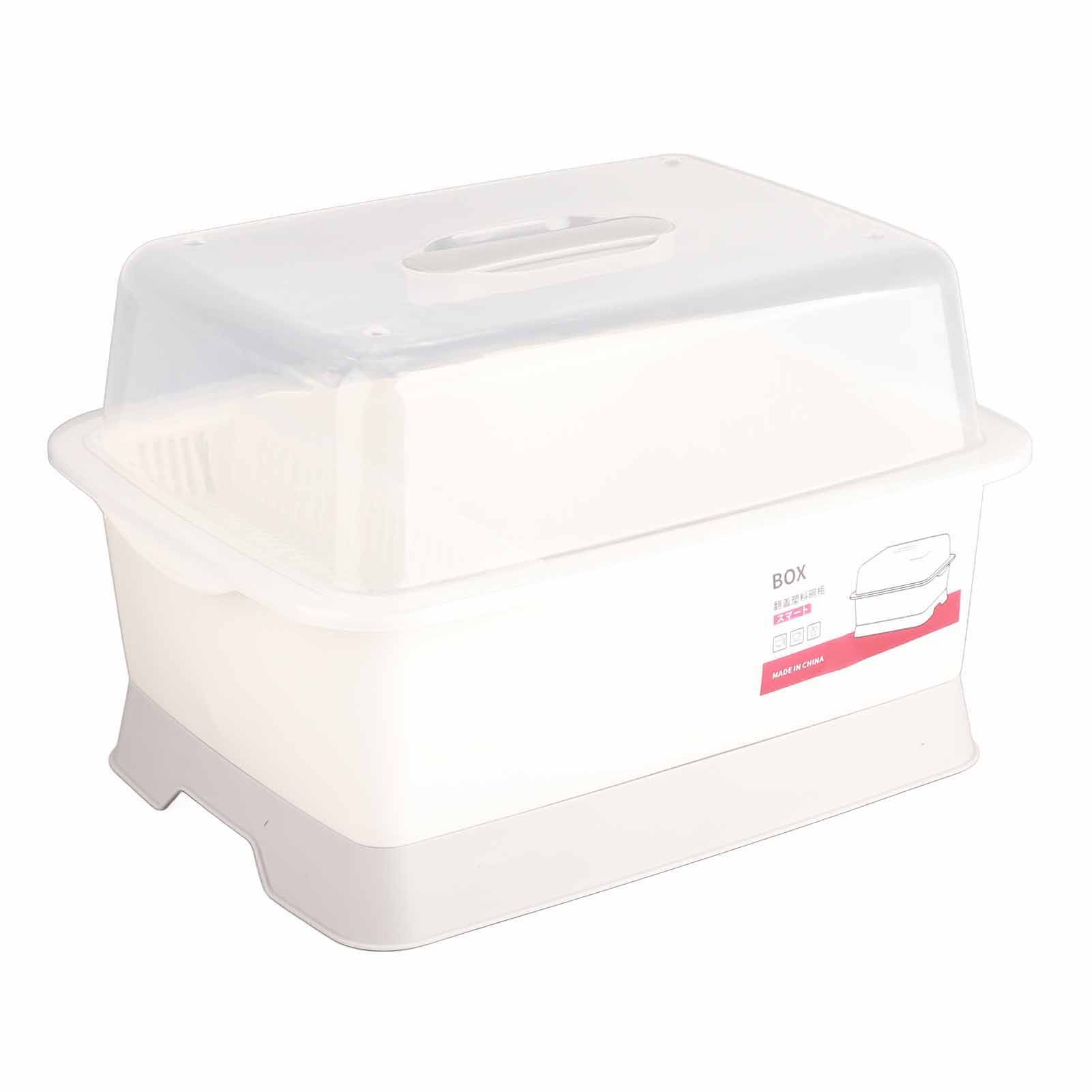 Dish Drainer Minimalist Dustproof Space Saving Dish Drying Bowl with Lid for view 2