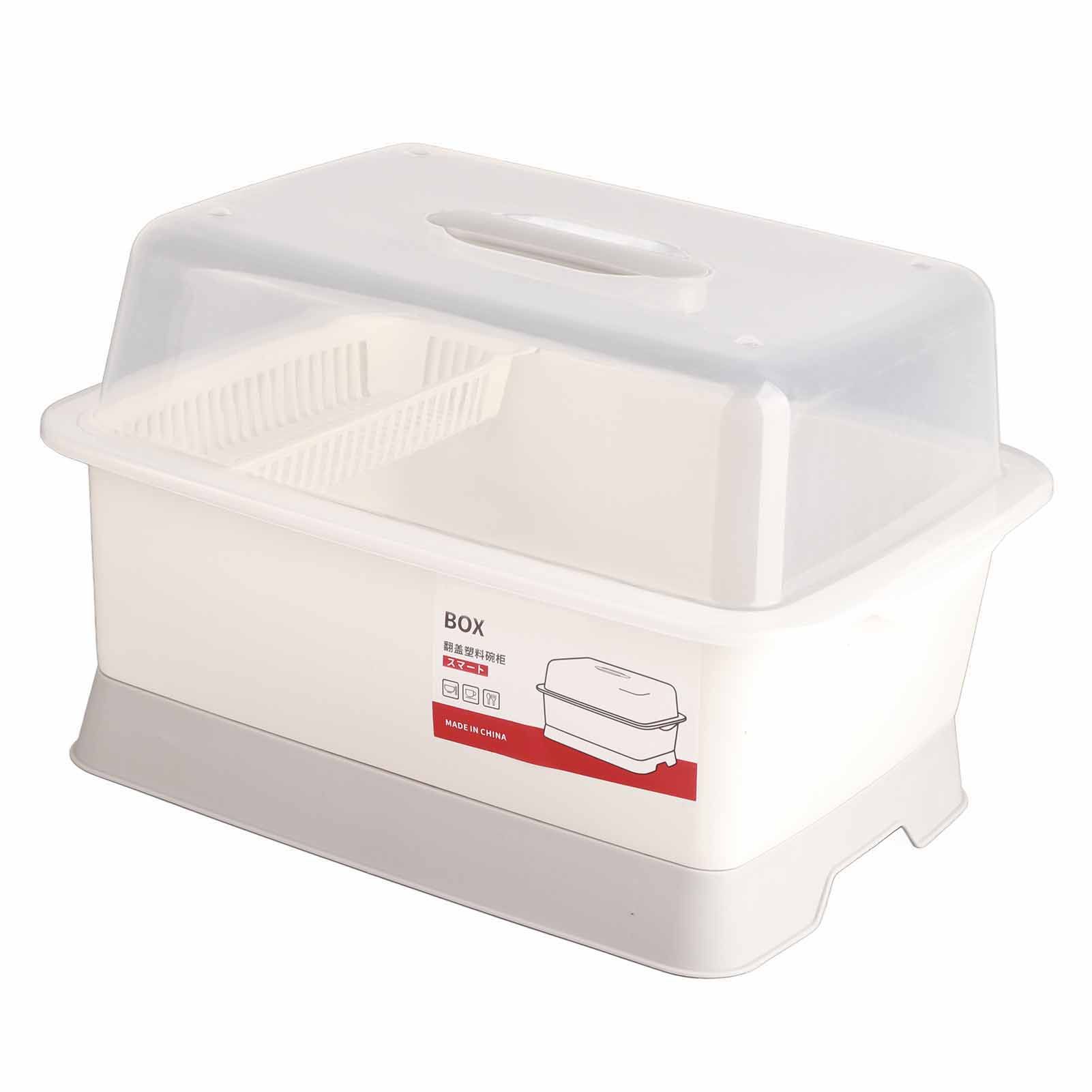 Dish Drainer Minimalist Dustproof Space Saving Dish Drying Bowl with Lid for view 3