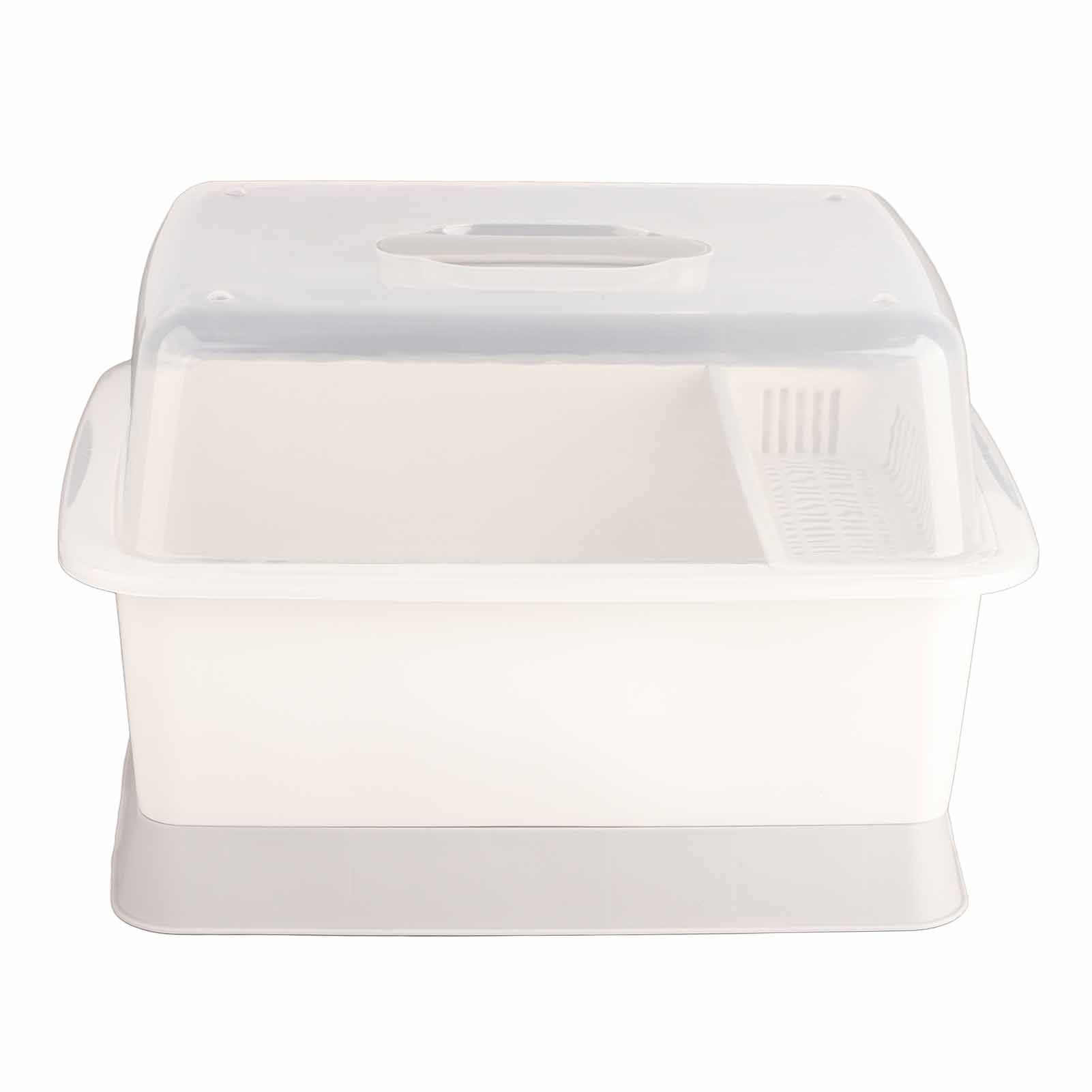 Dish Drainer Minimalist Dustproof Space Saving Dish Drying Bowl with Lid for view 6