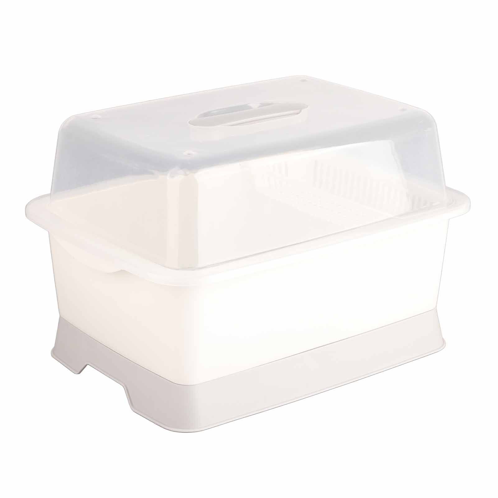 Dish Drainer Minimalist Dustproof Space Saving Dish Drying Bowl with Lid for view 7